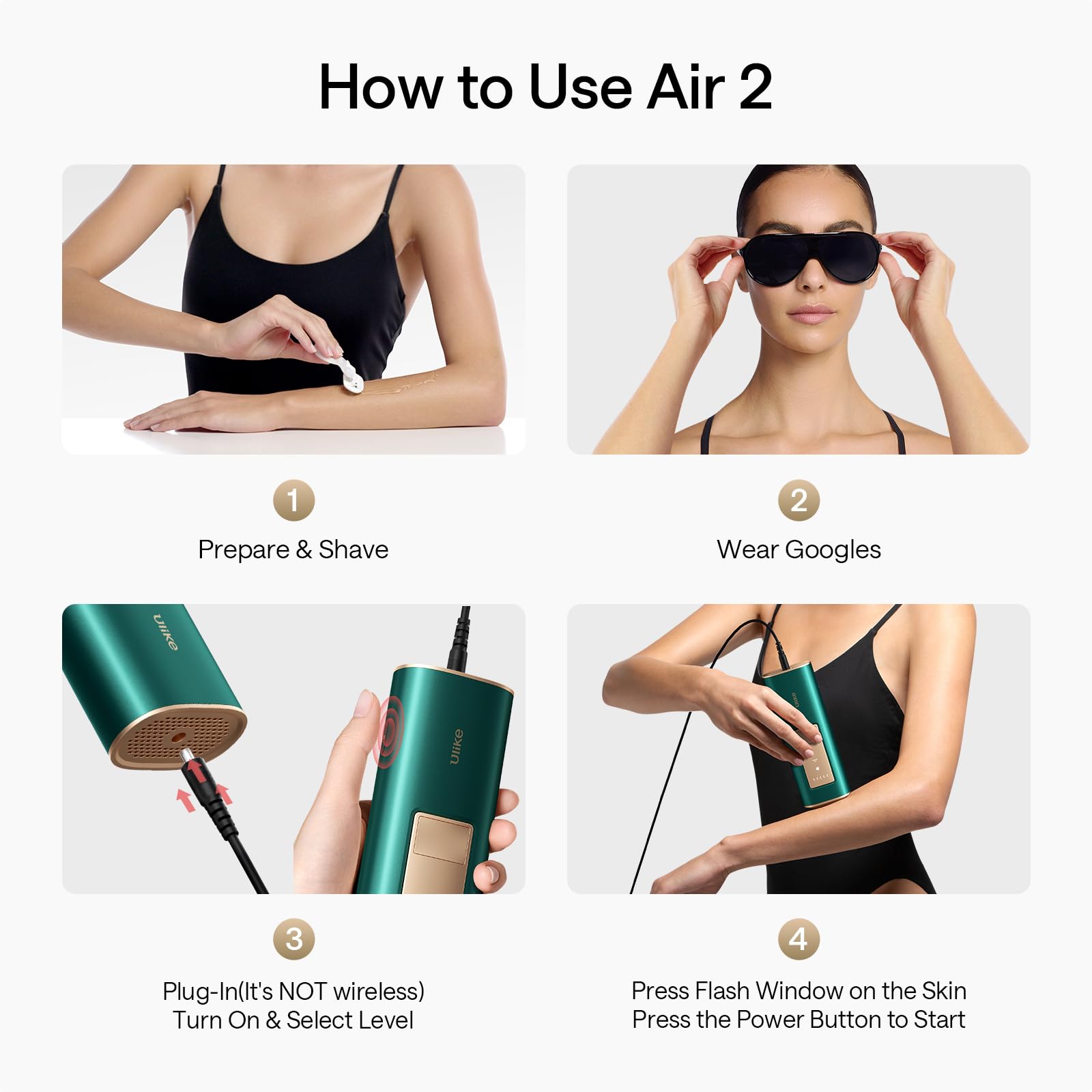 IPL Hair Removal, Ulike Air 2 Patented Sapphire Ice Cooling